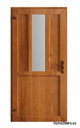 EXTERNAL TECHNICAL PVC UTILITY DOOR 110X205 cm GOLDEN OAK LEFT