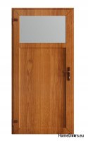 EXTERNAL TECHNICAL PVC UTILITY DOOR 90X205 cm GOLDEN OAK LEFT