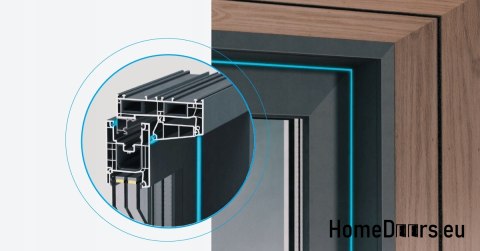 HSL Balcony Sliding Window Door 200x210cm Left Anthracite Warm