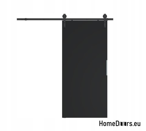 Sliding door 70 wall-mounted ALFA LOFT P 01 Black 74 + sliding system
