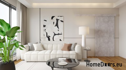 Sliding door 70 wall-mounted ALFA concrete 74 + sliding system