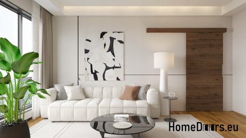 Sliding door 70 wall mounted ALFA marble black 74+ sliding system Thick