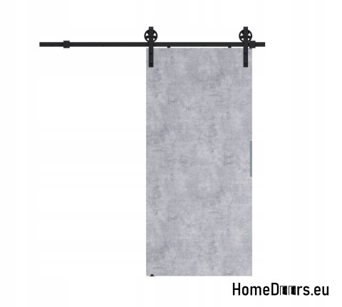 Sliding door 80 wall-mounted ALFA LOFT A 04 concrete 85 + sliding system