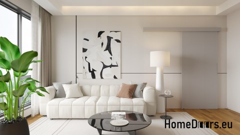 Wall Mounted Sliding Door 80 ALFA Wotan Oak 85 + Sliding System Thick