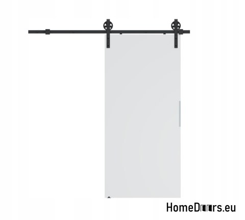 Sliding door 90 wall-mounted ALFA LOFT A 04 White 95 + sliding system