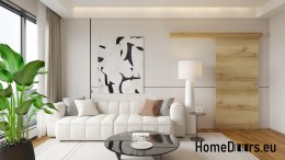 Sliding door 90 wall-mounted ALFA oak Grand 95+ sliding system