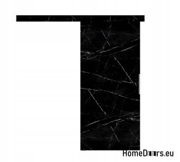 Sliding door 90 wall mounted ALFA marble black 95+ sliding system