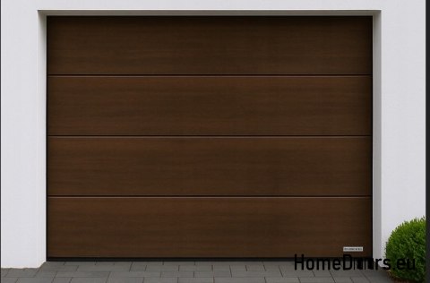 Garage door Hörmann automatic section with 2500x2125 drive Dark oak