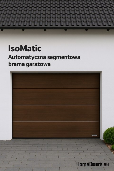 Garage door Hörmann automatic section with 2500x2125 drive Dark oak