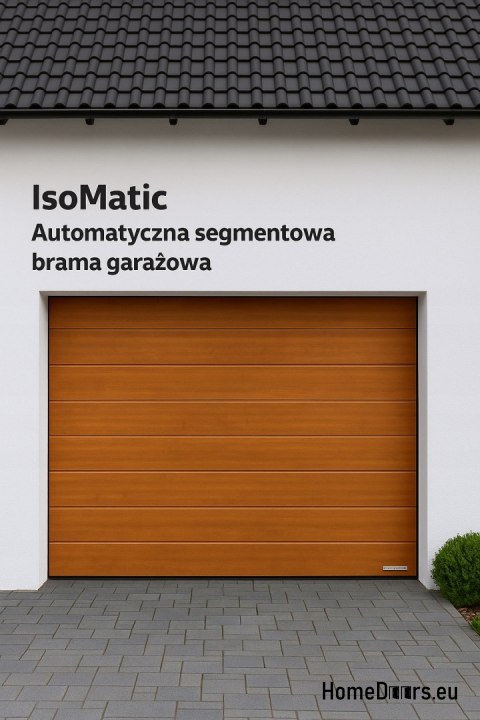 Automatic garage door with 2500x2125 drive Golden oak piston M