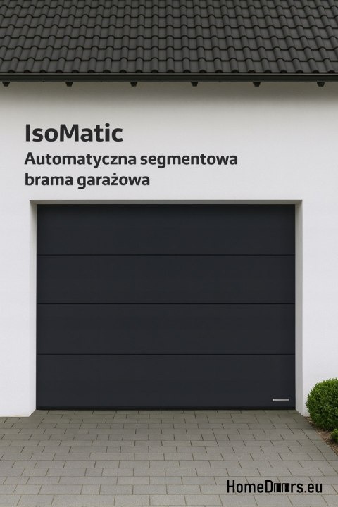 Automatic garage door with 2500x2125mm Antracite drive