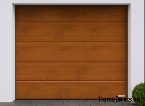 Automatic garage door with 2500x2125mm Golden oak drive
