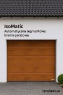 Automatic garage door with 2500x2125mm Golden oak drive