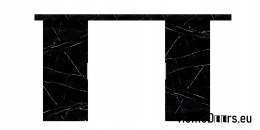 Drzwi przesuwne 120 naścienne ALFA LOFT 02 Marmur Czarny60+system przesuwny