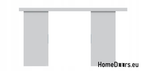 Drzwi przesuwne 130 naścienne ALFA LOFT 02 Szare 65 + system przesuwny