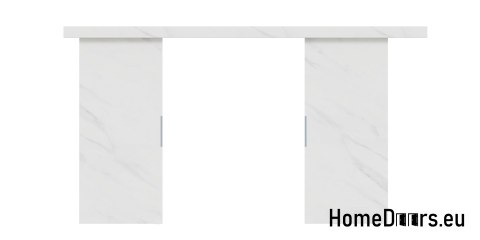 Drzwi przesuwne 148 naścienne ALFA LOFT 02 Marmur Biały 74+system przesuwny