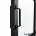 Sliding door 90 Loft 3S FROST glass steel black milk glass + system