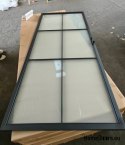 Sliding door 90 Loft 6S FROST glass steel black milk glass at hand