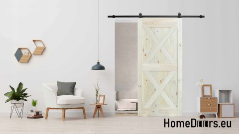 Sliding door wooden pine Wood Loft G 95x212 cm