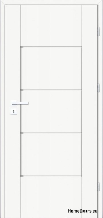 Internal room door full of white Lento 90 Right, FROM HAND