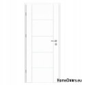 Interior door room glazed white Lento 70 Left, FROM HANDS
