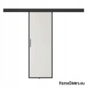 Internal sliding door glass black 90 set 1S BLACK FRAME 95
