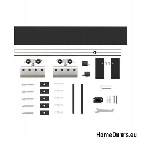 Internal sliding door glass black 90 set 1S BLACK FRAME 95