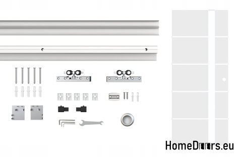 Glass sliding interior door with guide 80 set 5S-85