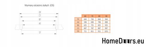 Standing frame white MDF for interior attachment doors, FROM HANDS