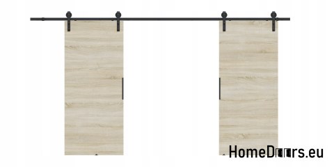 Drzwi przesuwne 110 naścienne ALFA LOFT 01 Dąb Sonoma 55 +system przesuwny