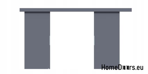 Drzwi przesuwne 110 naścienne ALFA LOFT 02 Antracyt 55 + system przesuwny