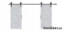 Drzwi przesuwne 110 naścienne ALFA LOFT 04 Beton 55 + system przesuwny