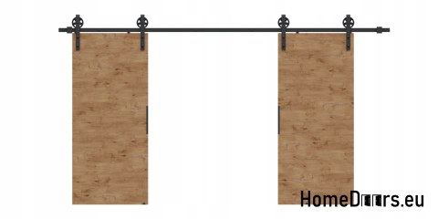 Drzwi przesuwne 110 naścienne ALFA LOFT 04 Dąb Lancelot 55+system przesuwny