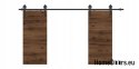 Drzwi przesuwne 110 naścienne ALFA LOFT 04 Orzech 55 + system przesuwny