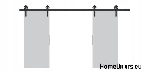 Drzwi przesuwne 110 naścienne ALFA LOFT 04 Szare 55 + system przesuwny