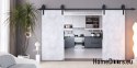 Drzwi przesuwne 120 naścienne ALFA LOFT 04 Beton 60 + system przesuwny