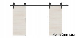 Drzwi przesuwne 120 naścienne ALFA LOFT 04 Buk Norweski 60+system przesuwny