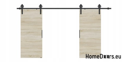 Drzwi przesuwne 120 naścienne ALFA LOFT 04 Dąb Sonoma 60 +system przesuwny