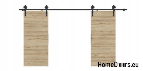 Drzwi przesuwne 140 naścienne ALFA LOFT 04 Dąb Tajga 70 + system przesuwny