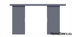 Drzwi przesuwne 148 naścienne ALFA LOFT 02 Antracyt 74 + system przesuwny