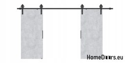 Drzwi przesuwne 148 naścienne ALFA LOFT 04 Beton 74 + system przesuwny