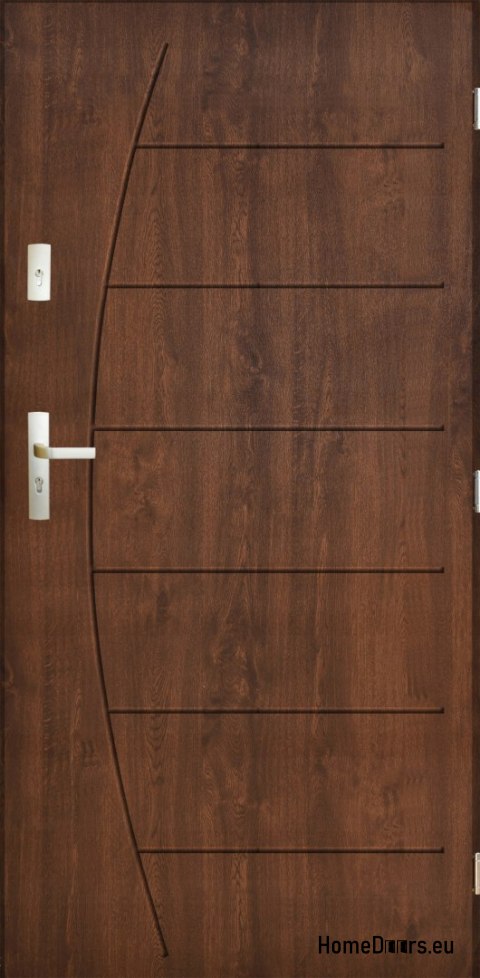 Drzwi Zewnętrzne PANTOR BOSTON Prawe 100 Orzech Grube Grube 72mm Ciepłe