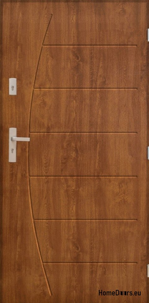 Drzwi Zewnętrzne PANTOR BOSTON Prawe 100 Złoty Dąbt Grube 72mm Ciepłe