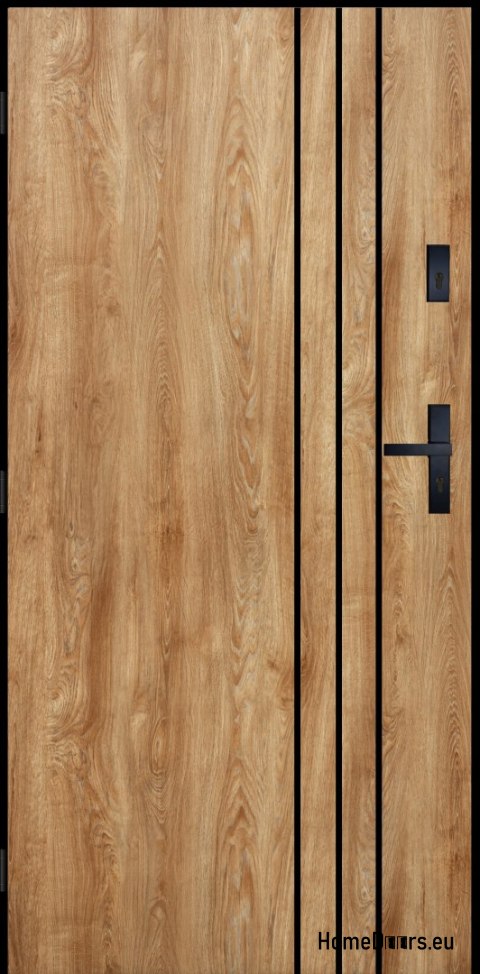 Drzwi Zewnętrzne PANTOR HURON Lewe 90 Dąb Turner 72mm Ciepłe