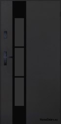 Drzwi Zewnętrzne PANTOR MARS 11 Prawe 80 Antracyt Grube 72mm Ciepłe