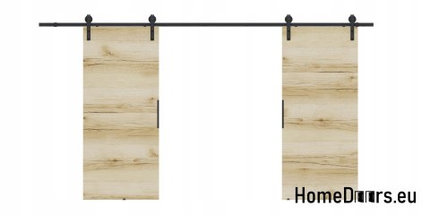 Drzwi przesuwne 110 naścienne ALFA LOFT 01 Dąb Grand 55 + system przesuwny