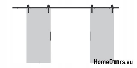 Drzwi przesuwne 130 naścienne ALFA LOFT 01 Szare 65 + system przesuwny