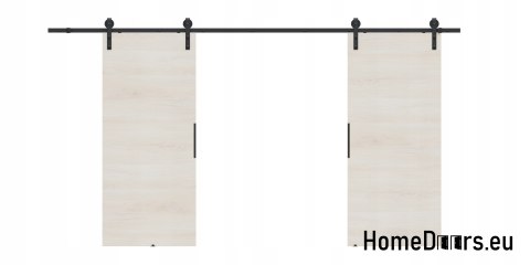 Drzwi przesuwne 140 naścienne ALFA LOFT 01 Buk Norweski 70+system przesuwny