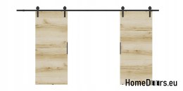 Drzwi przesuwne 140 naścienne ALFA LOFT 01 Dąb Grand 70 + system przesuwny