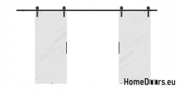 Drzwi przesuwne 140 naścienne ALFA LOFT 01 Marmur Biały 70+system przesuwny